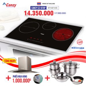 Bếp từ đôi hồng ngoại 3 lò cảm ứng CANZY CZ-67GP