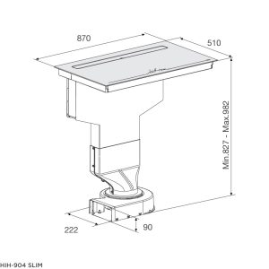 Bếp từ kết hợp máy hút mùi Malloca HIH-904 SLIM