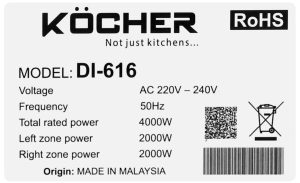 bep tu kocher di 616 8 1 - Bếp từ Kocher DI-616