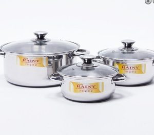 Bộ 3 nồi inox 1 đáy Rainy RN -06K