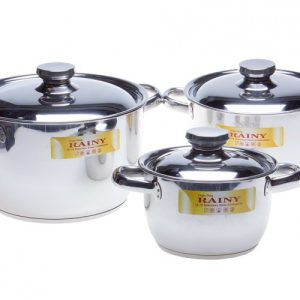 Bộ 3 Nồi Inox 3 Đáy Rainy RN-06TTC