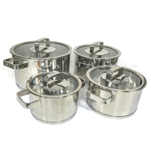 bo 4 noi inox 304 nap kinh fivestar fs08cg 304 1565862691 2 - Bộ 4 nồi inox 304 nắp kính Fivestar FS08CG 304