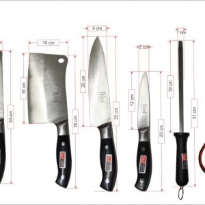 bo dao keo lam bep 10 mon bass in01 003 4 - Bộ Dao Kéo làm bếp 10 Món Bass IN.01-003