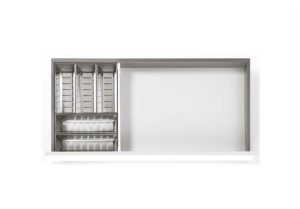 Bộ khay chia ngăn kéo Inox rộng 500mm màu xám mờ Hafele 552.52.390