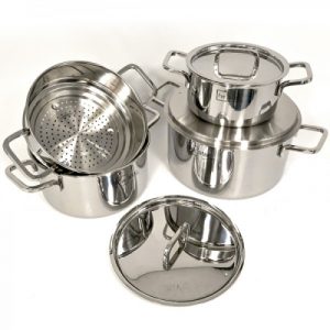 Bộ nồi 4 món 3 đáy inox 304 kiểu Roman Fivestar FS07C-PLUS