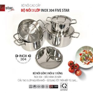 bo noi 4 mon 3 day inox 304 kieu roman fivestar fs07c plus 1565860736 2 - Bộ nồi 4 món 3 đáy inox 304 kiểu Roman Fivestar FS07C-PLUS
