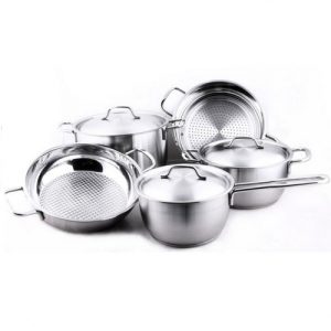 Bộ nồi 5 cái - 3 đáy Nắp Inox Fivestar FS08C