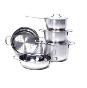 bo noi 5 cai 3 day nap inox fivestar fs08c 1634530968 2 - Bộ nồi 5 cái - 3 đáy Nắp Inox Fivestar FS08C