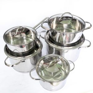 Bộ nồi 5 món 3 đáy inox 304 kiểu Sillit FiveStar FS10CG2