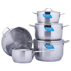 bo noi inox 3 day cao cap rainy rn 09tt 1459492602 0 - Bộ nồi inox 3 đáy cao cấp Rainy RN-09TT