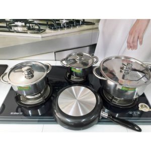 Bộ nồi iox 3 món Fujishi + 1 chảo chống dính 24cm