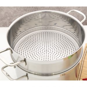 bo noi xung inox 3 day nap kinh 24cm fivestar st24 3dg 1609400028 1 - Bộ nồi xửng inox 3 đáy nắp kính 24cm Fivestar ST24-3DG