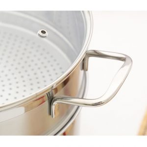 bo noi xung inox 3 day nap kinh 24cm fivestar st24 3dg 1609400029 4 - Bộ nồi xửng inox 3 đáy nắp kính 24cm Fivestar ST24-3DG