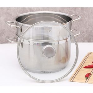 bo noi xung inox 3 day nap kinh 24cm fivestar st24 3dg 1609400029 5 - Bộ nồi xửng inox 3 đáy nắp kính 24cm Fivestar ST24-3DG