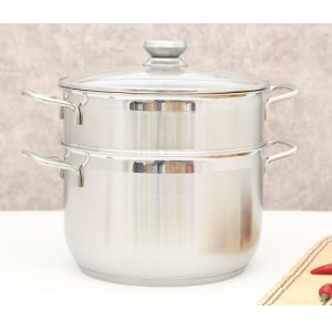 bo noi xung inox 3 day nap kinh 26cm fivestar st26 3dg 1575259556 1 - Bộ nồi xửng inox 3 đáy nắp kính 26cm Fivestar ST26-3DG