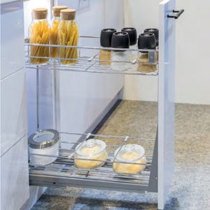 BỘ RỔ KÉO TRƯỚC HAFELE CHO TỦ HẸP 150MM 549.34.022