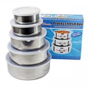 bo tho 5 cai inox co nap day in13 007 1591755086 1 - Bộ thố 5 cái Inox có nắp đậy IN.13-007