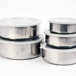 bo tho 5 cai inox co nap day in13 007 1591755086 3 - Bộ thố 5 cái Inox có nắp đậy IN.13-007