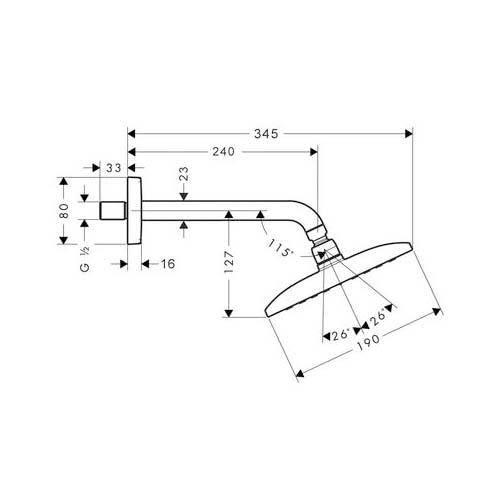 bo tron 3 2 1 - Sen đầu gắn tường Hansghore Raindance E 360 Hafele 589.30.872 bo tron 3 2 1 - Sen đầu gắn tường Hansghore Raindance E 360 Hafele 589.30.872