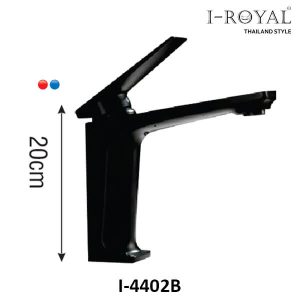 VÒI LAVABO NÓNG LẠNH ĐỒNG THAU MẠ ĐEN I-ROYAL I-4402B