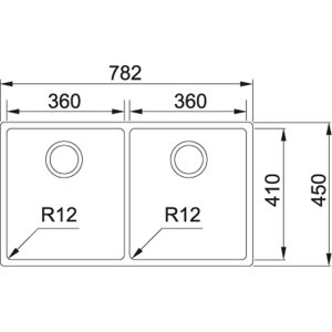 box 220 36 36 kt 1 - FRANKE | Chậu rửa Inox BOX 220 36-36 (127.0434.706)