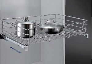 Giá xoong nồi inox nan âm tủ gắn cánh EG6175 – Eurogold