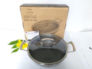 c184c645 - Chảo 2 Quai Sâu Lòng Blackcube Fivestar Inox 3 Lớp 26cm