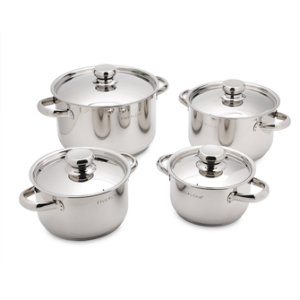 Bộ nồi inox Karrat 4 chiếc cao cấp nắp inox