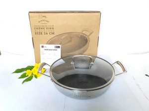 cae8273c - Chảo 2 Quai Sâu Lòng Blackcube Fivestar Inox 3 Lớp 26cm