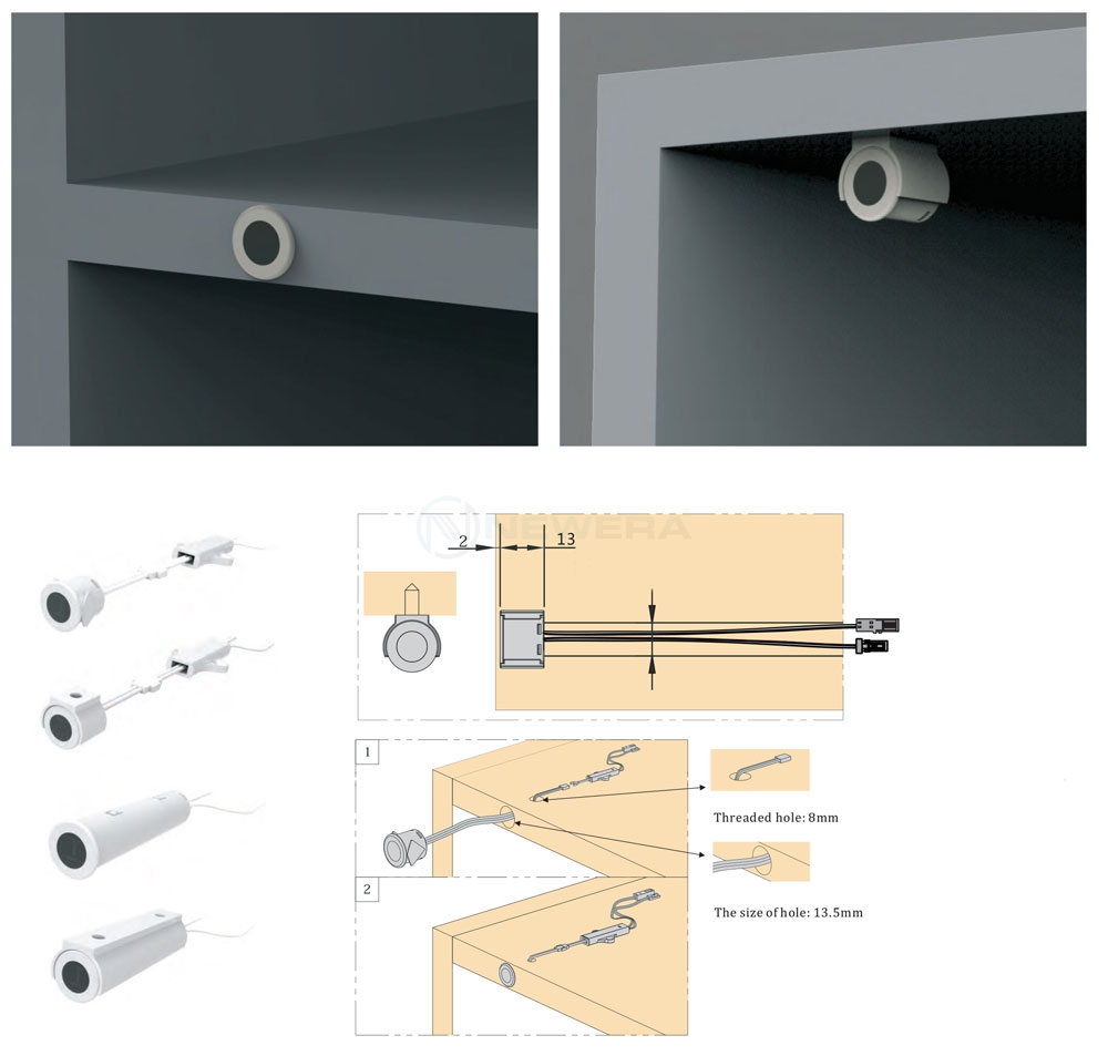 cam bien bat tat den bang cach dong mo ngan keo hoac canh tu ne1102s60wn - Cảm biến vẩy tay Newera NE1103S60W cam bien bat tat den bang cach dong mo ngan keo hoac canh tu ne1102s60wn - Cảm biến vẩy tay Newera NE1103S60W