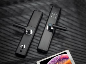 cg59 rough black 2 - KHÓA CỬA VÂN TAY HUBERT HB CG59 ROUGH BLACK