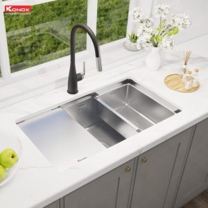 chau rua bat KN8146SU dekor phoi canh 800x800 1 - Chậu rửa bát KONOX Sink KN8146SU Dekor