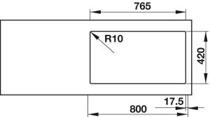 chau rua bat am blanco quatrus 570 27 169 1 - Chậu rửa Blanco QUATRUS R15 285/435-IU 570.27.169