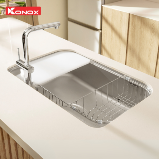 chau rua bat konox tari 7851sm 8 - Chậu rửa bát Konox Tari 7851SM