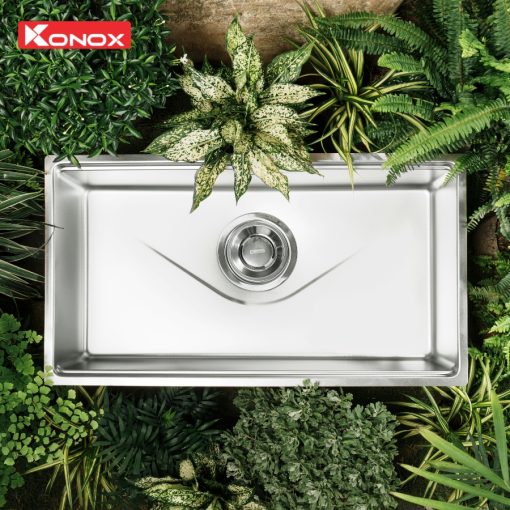 chau rua bat konox tari 8748sm 1 - Chậu rửa bát Konox Tari 8748SM