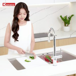 chau rua bat konox tari 8748sm 2 - Chậu rửa bát Konox Tari 8748SM