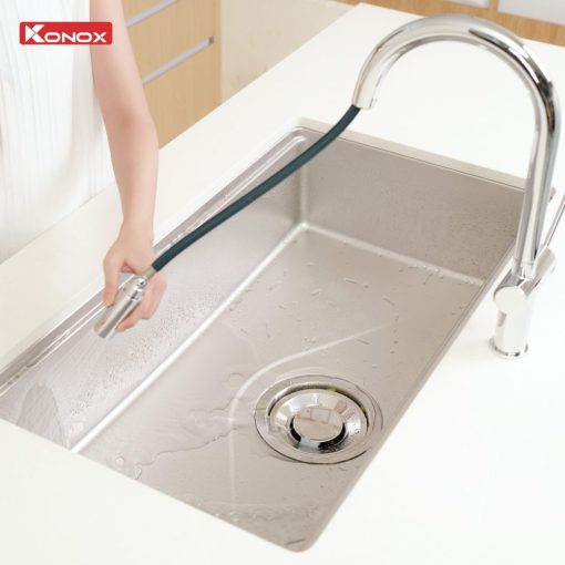 chau rua bat konox tari 8748sm 4 - Chậu rửa bát Konox Tari 8748SM