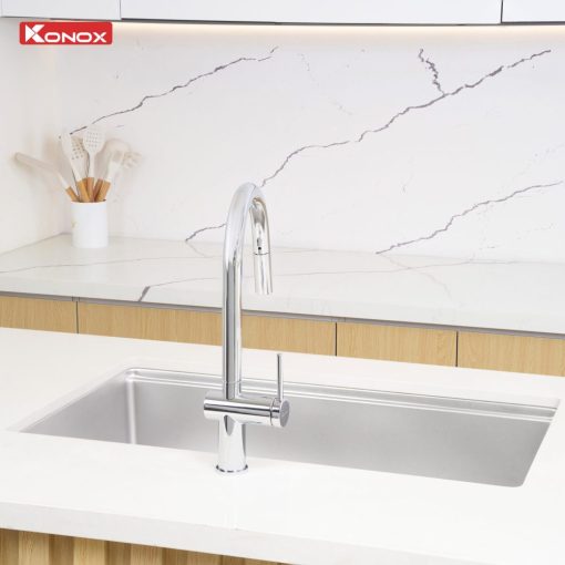 chau rua bat konox tari 8748sm 9 - Chậu rửa bát Konox Tari 8748SM