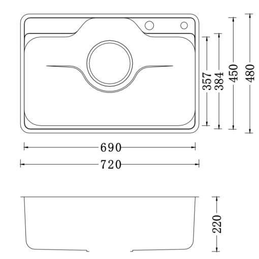 chau rua bat nobinox liken nl724d 8 - Chậu rửa bát NoBiNox LIKEN NL724D