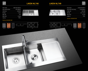 chau rua bat nobinox liken nl749 1 - Chậu rửa bát NoBiNox LIKEN NL749