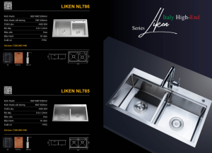 chau rua bat nobinox liken nl785 1 - Chậu rửa bát NoBiNox LIKEN NL785