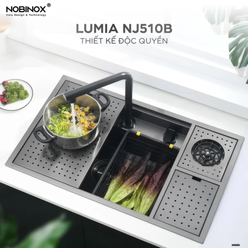 chau rua bat nobinox lumia nj510b 4 - Chậu rửa bát NoBiNox LUMIA NJ510B