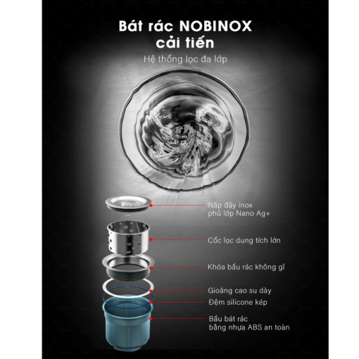 chau rua bat nobinox razia nj575 7 - Chậu rửa bát NoBiNox RAZIA NJ575