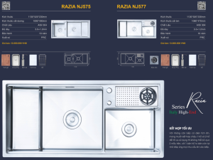 chau rua bat nobinox razia nj577 1 - Chậu rửa bát NoBiNox RAZIA NJ577