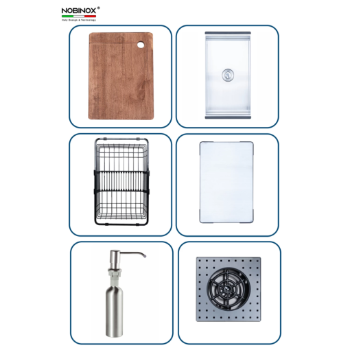 chau rua bat nobinox razia nj577 14 - Chậu rửa bát NoBiNox RAZIA NJ577