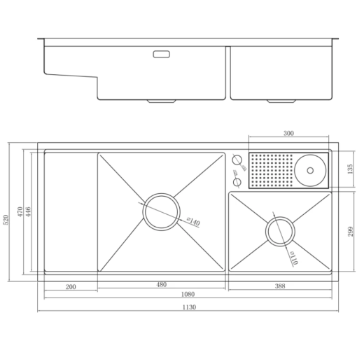 chau rua bat nobinox razia nj577 15 - Chậu rửa bát NoBiNox RAZIA NJ577