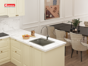chau rua bat ruvita grey voi rua bat ponte nickel 31 800x600 1 1 - Granite sink Ruvita 680 GreySiphon, giá úp bát inox KONOX
