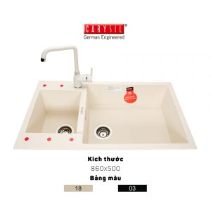 Chậu rửa Carysil ENC2 màu Champagne