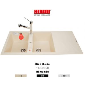 Chậu rửa Carysil JAC1 màu Champagne