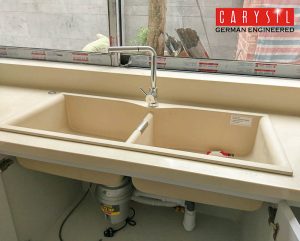 chau rua carysil lac1 mau champagne 4 - Chậu rửa Carysil LAC1 màu Champagne